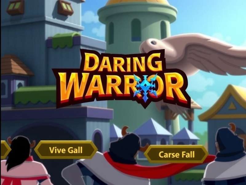 Daring Warrior Epic Battle Scene Daring Warrior Game Hero Image